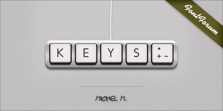 Пример шрифта Keys